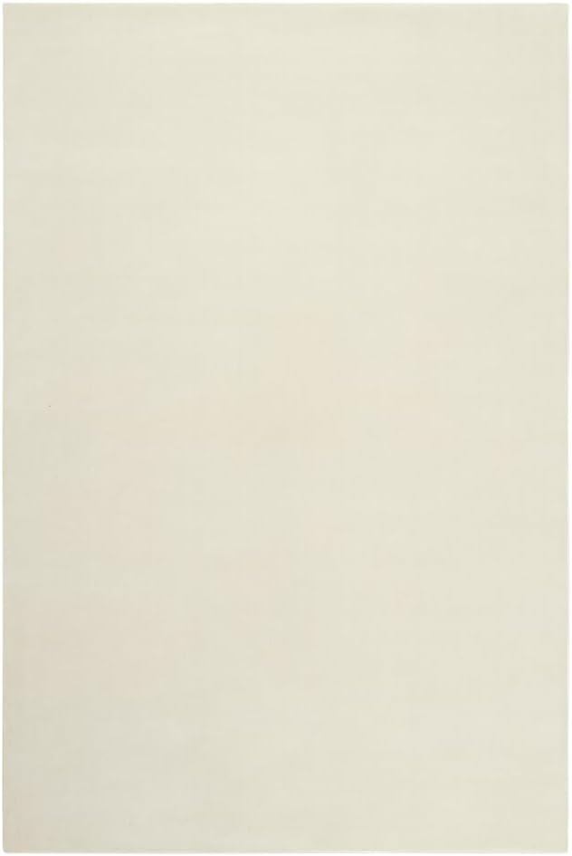 Hand-Tufted Wool Rectangle Area Rug – Soft Premium Wool Carpet for Living Room, Bedroom & Home Décor – 12X18 ft| Dusty White – Durable, Non-Slip Backing, Handcrafted Rug