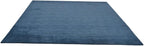 Hand Knotted Loom Wool ECO-Friendly Area Rugs - 10'x10', Square, Blue Color, Solid Plain Design, High Pile Thick Handmade Anti Skid Area Rugs for Living Room, Bed Room (L00111)