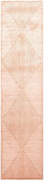 GLN Rugs Contemporary Collection - Machine Washable Area Rug, Contemporary Washable, Non Slip, Low Pile Chenille Rug, Living Room, Bedroom, Kitchen Rug (2'6" x 10' Orange Beige)