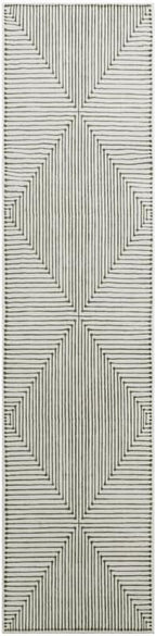 GLN Rugs Contemporary Collection - Machine Washable Area Rug, Contemporary Washable, Non Slip, Low Pile Chenille Rug, Living Room, Bedroom, Kitchen Rug (2'6" x 10' Green Beige)