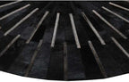 Sn Alef Home Round Designer Rug for Living Room | Handcrafted Black & White Boho Floor Carpet | Modern Ethnic Circular Mat for Home Décor & Meditation Space (Black_5x5)