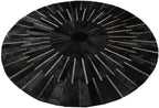 Sn Alef Home Round Designer Rug for Living Room | Handcrafted Black & White Boho Floor Carpet | Modern Ethnic Circular Mat for Home Décor & Meditation Space (Black_4x4)