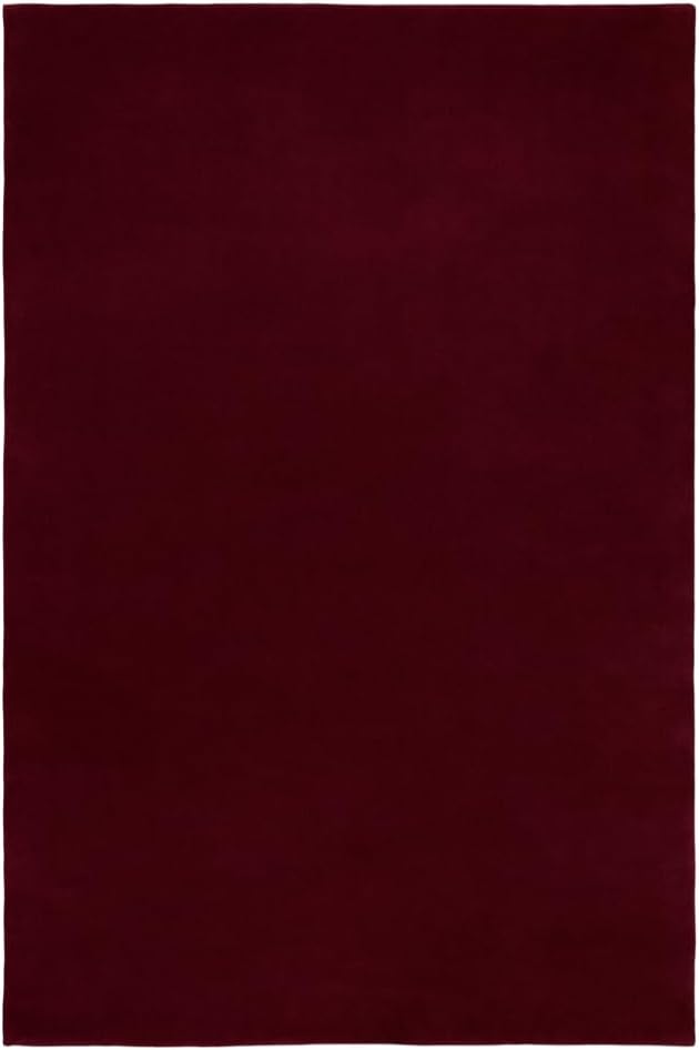 Hand-Tufted Wool Rectangle Area Rug – Soft Premium Wool Carpet for Living Room, Bedroom & Home Décor – 8X11 ft| Deep Wine – Durable, Non-Slip Backing, Handcrafted Rug