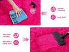 Fluffy Rugs for Living Room, Soft Shaggy for Bedrooms, Hot Pink Area Rug for Bedroom, Cozy Fuzzy Carpet for Kids, Perfect Indoor Decor for Boys and Girls 5x7 Feet