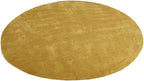 Hand Knotted Loom Wool ECO-Friendly Area Rugs - 6'x6', Round, Gold Color, Solid Plain Design, High Pile Thick Handmade Anti Skid Area Rugs for Living Room, Bed Room (L00111)