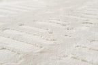 Revival Rugs Shell 5'3"x7'10" Washable Area Rug for Living Room Bedroom - 100% Recycled Oeko-TEX Certified, Medium Pile, Beige, Cream