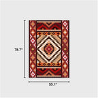 Vintage Boho Area Rugs Multicolor Ethnic Style Geometric Splicing Carpets Bedroom Living Room Kitchen Floor Mats Indoor Outdoor Non-Shedding Runner Rug Home Décor Carpet 4.5' X 6.5'