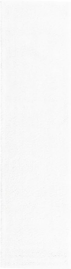 Unique Loom Solo Collection Area Rug - Calabasas (2' 2" x 8' Runner, Snow White)