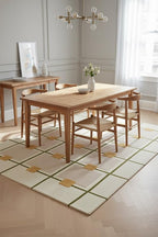 Greer Hand-Tufted Wool Rug - Elegant Taupe and Olive Geometric Pattern for Sophisticated Home Decor (4x6 Ft)