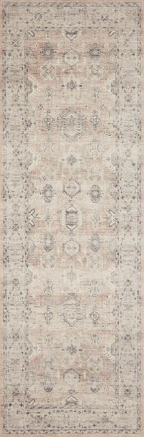 Loloi Hathaway Collection HTH-03 Java/Multi 7'-6" x 9'-6", .25" Thick Area Rug, Soft, Durable, Printed, Modern, Low Pile, Non-Shedding, Easy Clean, Living Room Rug