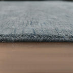 Hand Knotted Loom Wool ECO-Friendly Area Rugs - 8'x8', Octagon, Light Blue Color, Solid Plain Design, High Pile Handmade Anti Skid Area Rugs for Living Room, Bed Room (L00111)