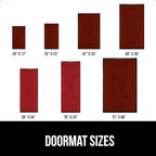 GORILLA GRIP Waterproof Traffic Guard Door Mat, 60x36, Heavy Duty Entryway Mats, Strong Rubber Back Commercial Utility Rugs for Office Hallway, Garage Floor and Home, Low Profile Carpet Runner, Red
