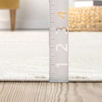 Abani Zen 2' x 3' Cream Rug – Neutral Layered Wavy Borders Pattern, Small Soft Accent Rug for Entryway & Bedroom, Durable & Easy to Clean
