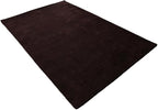 Hand Knotted Loom Wool ECO-Friendly Area Rugs - 6'7''x9'10'', Rectangle, Brown Color, Solid Plain Design, High Pile Thick Handmade Anti Skid Rugs for Living Room (L00111)