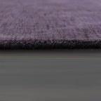 Hand Knotted Loom Wool ECO-Friendly Area Rugs - 6'x6', Octagon, Purple Color, Solid Plain Design, High Pile Thick Handmade Anti Skid Area Rugs for Living Room, Bed Room (L00111)