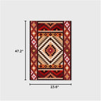 Vintage Boho Area Rugs Multicolor Ethnic Style Geometric Splicing Carpets Bedroom Living Room Kitchen Floor Mats Indoor Outdoor Non-Shedding Runner Rug Home Décor Carpet 2' X 4'