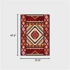 Vintage Boho Area Rugs Multicolor Ethnic Style Geometric Splicing Carpets Bedroom Living Room Kitchen Floor Mats Indoor Outdoor Non-Shedding Runner Rug Home Décor Carpet 2.6' X 4'