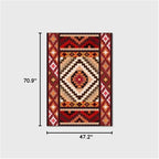 Vintage Boho Area Rugs Multicolor Ethnic Style Geometric Splicing Carpets Bedroom Living Room Kitchen Floor Mats Indoor Outdoor Non-Shedding Runner Rug Home Décor Carpet 4' X 6'