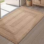 LUMI Handwoven Jute Door Mat, Non-Slip Durable Entryway Mat with Anti-Slip Mat for Hard Floor, Front Door Mats for Home Entrance, Patio, 36"x60", Knit Jute