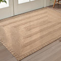 LUMI Handwoven Jute Door Mat, Non-Slip Durable Entryway Mat with Anti-Slip Mat for Hard Floor, Front Door Mats for Home Entrance, Patio, 47"x71", Knit Jute