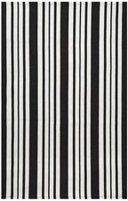KOZYFLY Black and White Striped Outdoor Doormat 27.5x43 Inches Area Rug Washable Front Porch Rug Farmhouse Front Door Mat Indoor Outdoor Rug for Door, Kitchen, Entryway, Patio