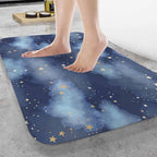 Stars and Clouds Bath Rugs for Bathroom Durable Flannel Bath Rug Clearance Mats for Forlaundry Room and Kitchen Decor Carpt Washable 20 X 32 Inch Mat