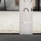 Abani Nuevo Collection Area Rug - Transitional Beige/Cream Design -6'x9' - Easy to Clean - Durable for Kids and Pets - Non-Shedding - Low Pile - Soft Feel - for Living Room, Bedroom & Office