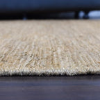 Rugsotic Carpets Hand Woven Flat Weave Kilim Wool ECO-Friendly Area Rugs - 6'x6', Square Shape, Charcoal Color, Solid Plain Design, Low Pile Handmade Area Rugs for Living Room, Bed Room (D00111)