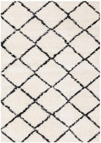 Soft Grey and White Lattice Carpet for Bedroom, 5x7 Washable Modern Rug for Living Room or a Versatile Accent to Refresh Any Room Décor