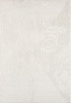 Abani Zen 8' x 10' Cream Rug – Neutral Layered Wavy Borders Pattern, Large Soft Area Rug for Living Room & Bedroom, Durable & Easy to Clean