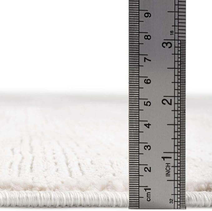 Unique Loom Finsbury Collection Area Rug - Kate (5' 3" x 8' Oval, Ivory/ Beige)