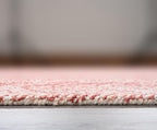 Modern Herringbone Chevron Collection Handcrafted Wool Area Rug - Durable, Zigzag Pattern, for High Traffic, Contemporary Design for Living Room, Bedroom, Dining Room Decor (Blush Pink, 9' round)