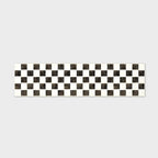 EVERGRACE Checkered Plaid Area Rug 2x8, Soft Fuzzy Faux Wool Rugs Washable Anti Slip Rugs Long Runner Rug Carpet for Entryway Bedroom Living Room Hallway Kitchen Dining Room and Laundry Room, Black