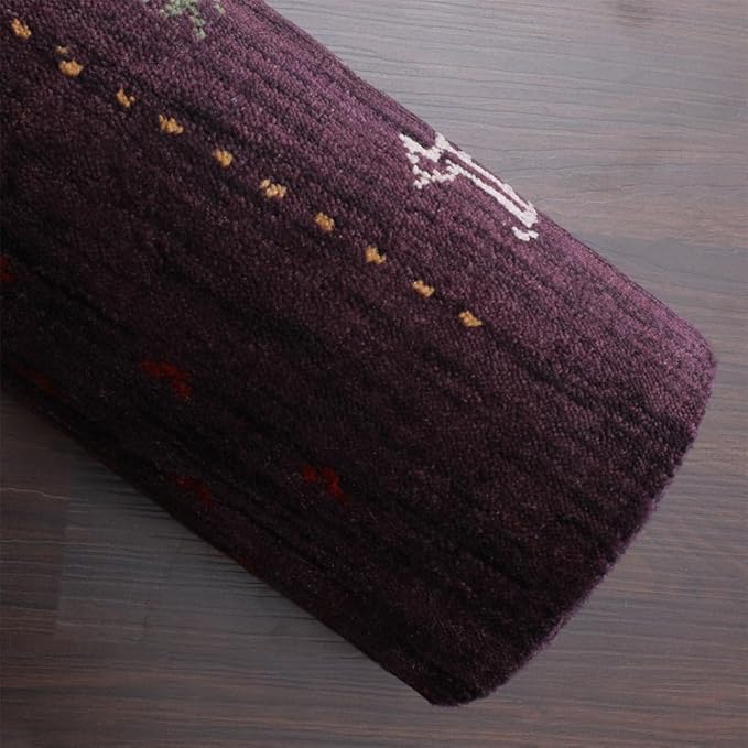Hand Knotted Loom Wool ECO-Friendly Area Rugs - 2'6''x10', Runner, Brown Color, Solid Plain Design, High Pile Handmade Anti Skid Area Rugs for Living Room, Bed Room (L00111)