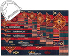 Vintage Boho Area Rugs Multicolor Ethnic Style Geometric Splicing Carpets Bedroom Living Room Kitchen Floor Mats Indoor Outdoor Non-Shedding Runner Rug Home Décor Carpet 4.5' X 6.5'