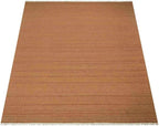 Rugsotic Carpets Hand Woven Flat Weave Kilim Wool ECO-Friendly Area Rugs - 5'x8', Rectangle Shape, Orange Color, Solid Plain Design, Low Pile Handmade Rugs for Living Room, Bed Room (D00111)
