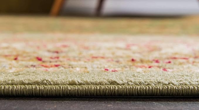 Unique Loom Voyage Collection Traditional Oriental Classic Intricate Design Area Rug (4' 0 x 6' 0 Rectangular, Green/Ivory)