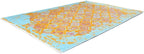 Alfa Rich 5x8 Pink Orange Teal Reversible Washable Area Rugs for Living Room Bedroom Kitchen Rug