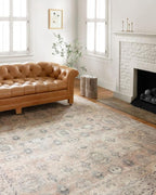 Loloi Hathaway Collection HTH-03 Java/Multi 2'-3" x 3'-9", .25" Thick Accent Rug, Soft, Durable, Printed, Modern, Low Pile, Non-Shedding, Easy Clean, Living Room Rug