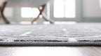 Rugs.com Lattice Trellis Collection Rug – 6 Ft Runner Gray Low-Pile Rug Perfect for Hallways, Entryways