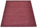 Rugsotic Carpets Hand Woven Flat Weave Kilim Wool ECO-Friendly Area Rugs - 9'x12', Rectangle Shape, Dark Red Color, Solid Plain Design, Low Pile Handmade Rugs for Living Room, Bed Room (D00111)