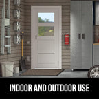 GORILLA GRIP 100% Waterproof All-Season WeatherMax Doormat, 72x24, US Designed Natural Rubber, Stain and Fade Resistant, Low Profile Indoor Outdoor Door Mats, Easy Clean Patio Mat, Latte Quatrefoil