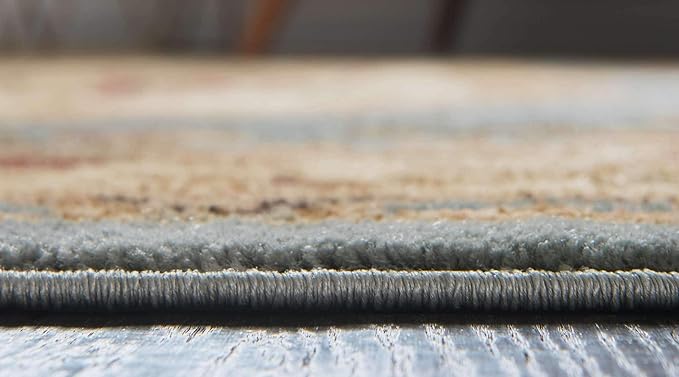 Unique Loom Versailles Collection Traditional Classic Floral Motif Area Rug (2' 2 x 3' 0 Rectangular, Slate Blue/ Ivory)