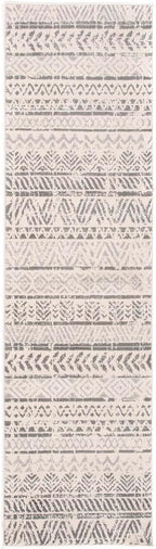 Rugshop Geometric Boho Runner Rug – Gray Tribal Pattern, Perfect for Hallway, Entryway, Kitchen, 2' x 7'