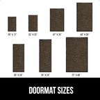 GORILLA GRIP Waterproof Traffic Guard Door Mat, 2 Pack Heavy Duty Entryway Mats, Strong Rubber Back Commercial Utility Rugs for Office Hallway, Garage Floor and Home, Low Profile Carpet, 29x17, Brown