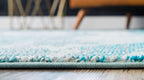 Unique Loom Positano Collection Coastal Modern Fish Light Blue Area Rug (9' x 12')