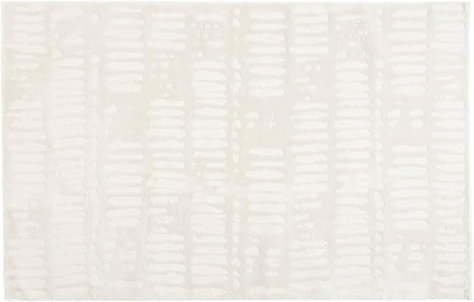 Revival Rugs Shell 3'11"x6'1" Machine Washable Area Rug for Kitchen Bedroom - 100% Recycled Oeko-TEX Certified, Medium Pile, Beige, Cream
