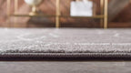 Unique Loom Trellis Frieze Collection Area Rug - Geometric (8' Round, Dark Gray/ Ivory)