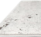 Rugs.com Leipzig Collection Rug – 8 Ft Square Gray Low-Pile Rug Perfect for Living Rooms, Kitchens, Entryways