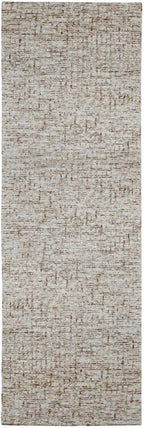 Hand Tufted Wool ECO-Friendly Area Rugs - 2'6''x11', Runner Shape, Light Brown, Solid Plain Design, High Pile Thick Handmade Area Rugs for Living Room, Bed Room (KWC111)